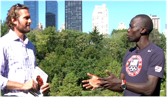 Olympian Lopez Lomong and Jerry Sticker